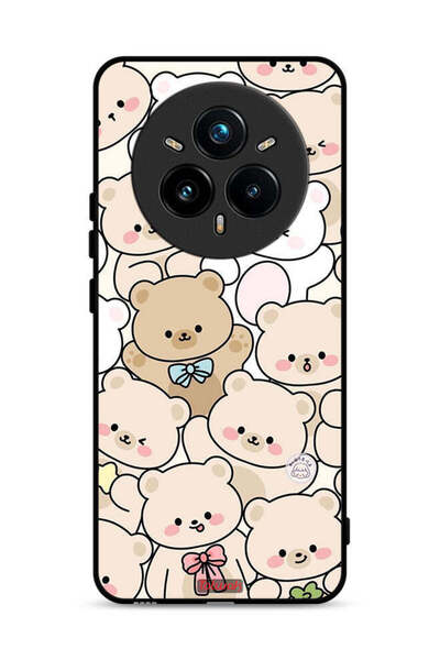 Tolwak غطاء حماية لهاتف Realme 14 Pro Plus 5G بنقشة دببة