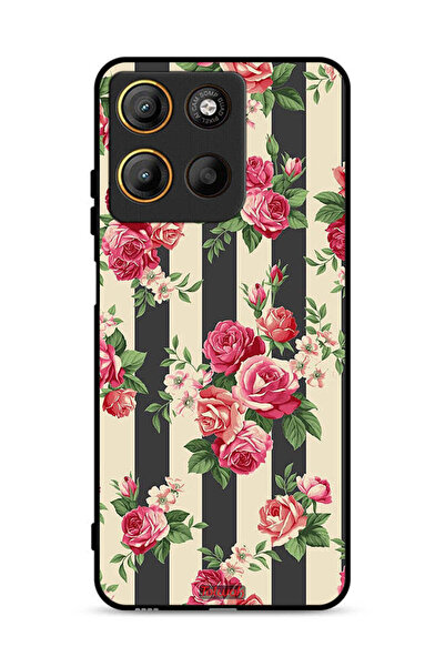 Tolwak غطاء حماية لهاتف موتورولا موتو جي 15 بنقشة الورود