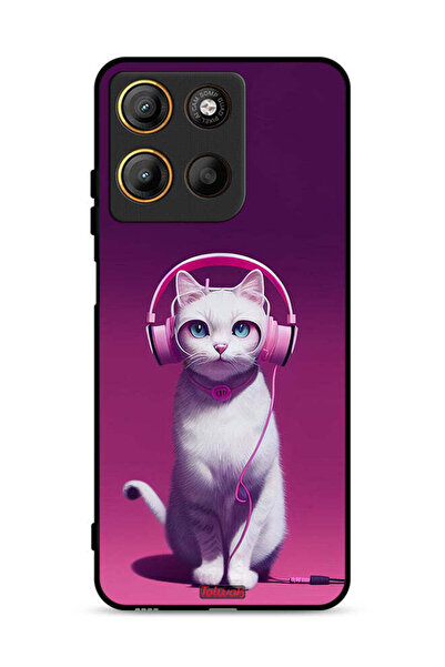 Tolwak غطاء حماية موتورولا موتو جي 15 بتصميم قطة لطيفة