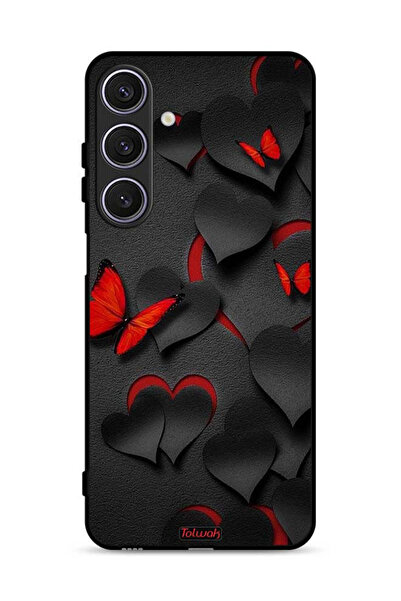 Tolwak غطاء حماية لهاتف سامسونج جالاكسي A17 بنقشة قلوب وفراشات
