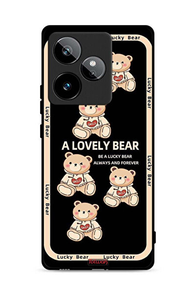 Tolwak غطاء حماية لهاتف Realme GT 7 5G بطبعة دب جميل