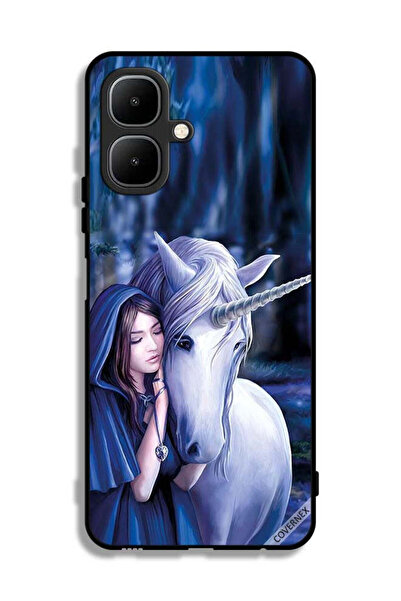 Covernex غطاء حماية لهاتف إنفينيكس سمارت 10 بطبعة فتاة وحيد القرن