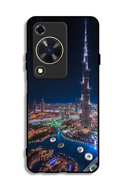 Covernex غطاء حماية لهاتف هواوي نوفا Y63 - منظر ليلي لوسط المدينة