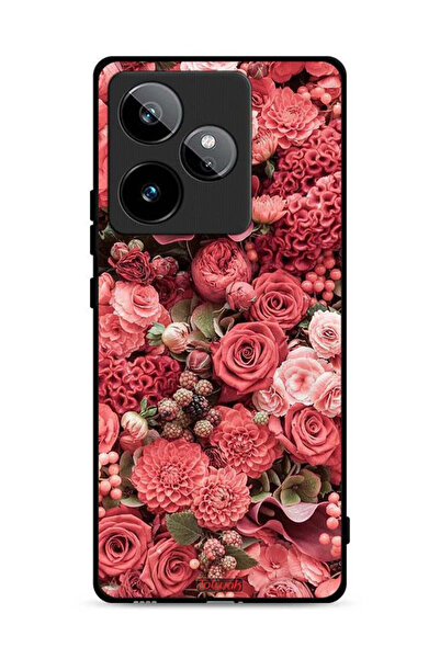 Tolwak غطاء حماية لهاتف Realme GT 7 5G بلون الخوخ والورود