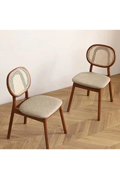 Alaylı Mobilya Koltuk Döşeme (2 ADET) MİAMİ AHŞAP YEMEK MASASI SANDALYESİ - A...