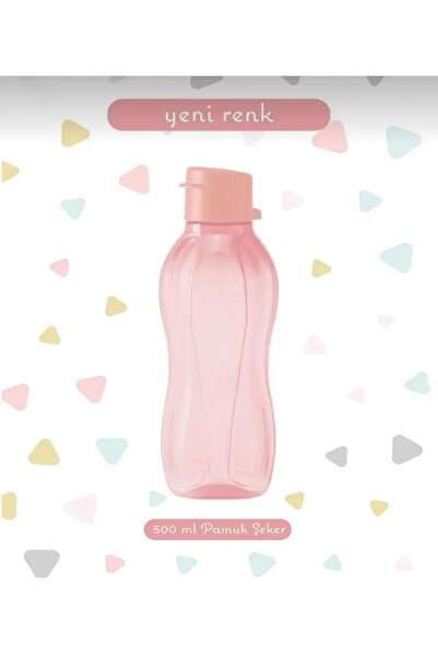 Plus زجاجة صديقة للبيئة 500 مل / غطاء سهل الفتح بلون وردي فاتح