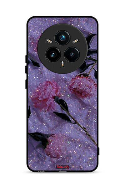 Tolwak غطاء حماية لهاتف Realme 14 Pro Plus 5G بنقشة ورود لامعة