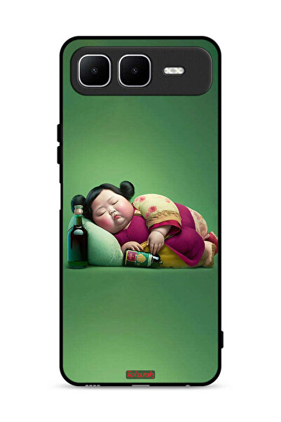 Tolwak غطاء حماية لهاتف إنفينيكس سمارت 10 بلس - فتاة سمينة