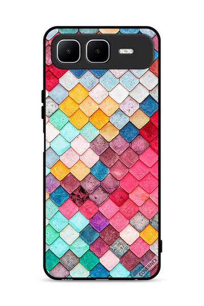 Covernex غطاء حماية لهاتف إنفينيكس سمارت 10 بلس بنمط مربع ماسي