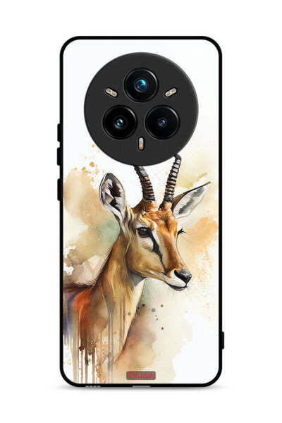 Tolwak غطاء حماية لهاتف Realme 14 Pro Plus 5G بنقشة غزال تجريدية