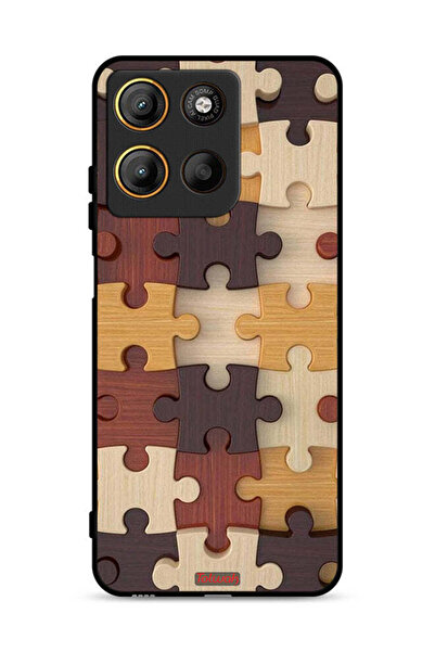 Tolwak غطاء حماية لهاتف موتورولا موتو جي 15 بنمط خشبي