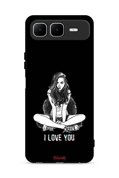 Tolwak غطاء حماية لهاتف إنفينيكس سمارت 10 بلس برسومات "أحبك"
