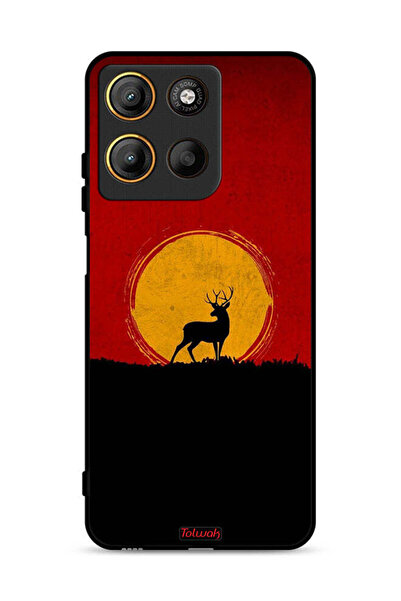 Tolwak غطاء حماية موتورولا موتو جي 15 بتصميم غزال وقمر