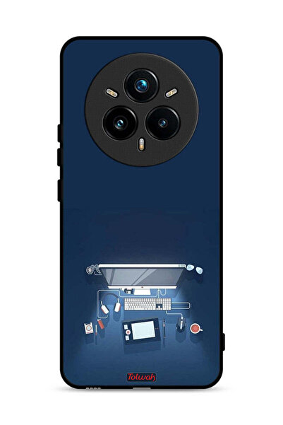 Tolwak غطاء حماية لجهاز Realme 14 Pro 5G بتصميم فني لمكتب الكمبيوتر