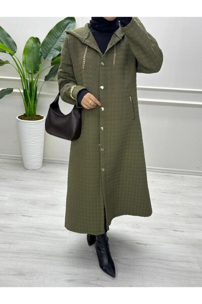 moda acar Quilted Buttoned Coat