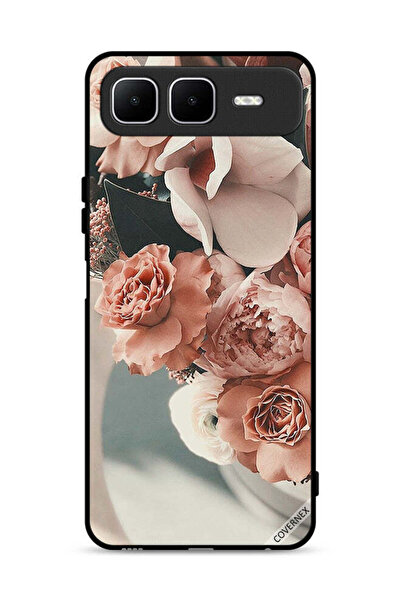 Covernex غطاء حماية لهاتف إنفينيكس سمارت 10 بلس، باقة من أزهار الخوخ الجميلة