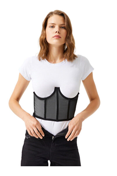 Cozy Koala Black Tulle, Transparent Fancy Corset, Underwire Bustier