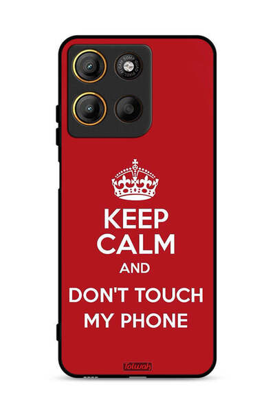 Tolwak غطاء حماية لهاتف موتورولا موتو جي 15 - حافظ على هدوئك ولا تلمس هاتفي