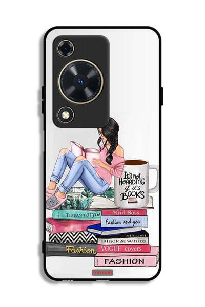 Tolwak غطاء حماية لهاتف هواوي نوفا Y63، تصميم فتاة وكتب أزياء فنية