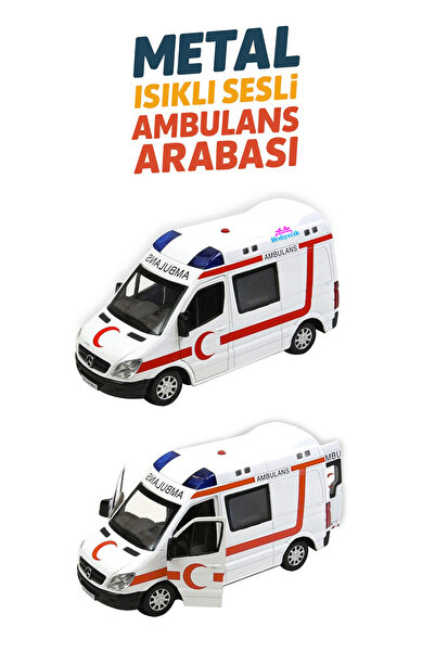 hediyecik Dieacast Metal Oyuncak Ambulans Aracı Sesli Işıklı 15 Cm