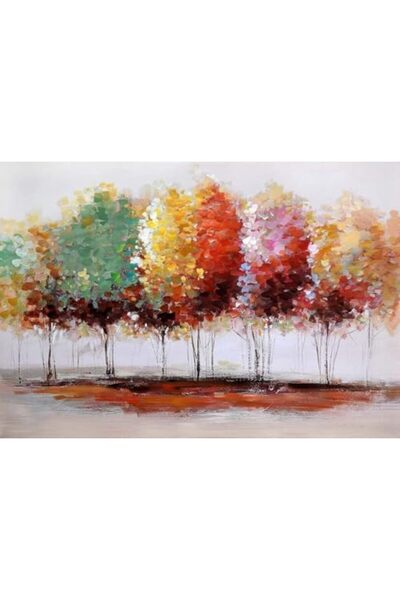 Today Idea لوحة فنية جدارية لشجرة نابضة بالحياة من إيمودا هوم تروف - مشهد غابة مؤطر ثلاثي الأبعاد، جاهزة للتعليق، 60×120 سم