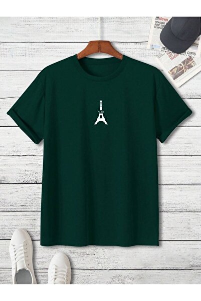 Flood Of Style Unisex Nefti Green Eiffel με τύπωμα oversized