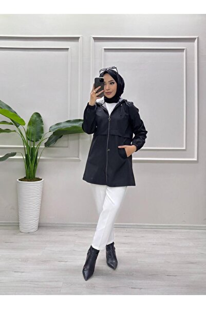 moda acar ŞAPKALI YAĞMURLUK