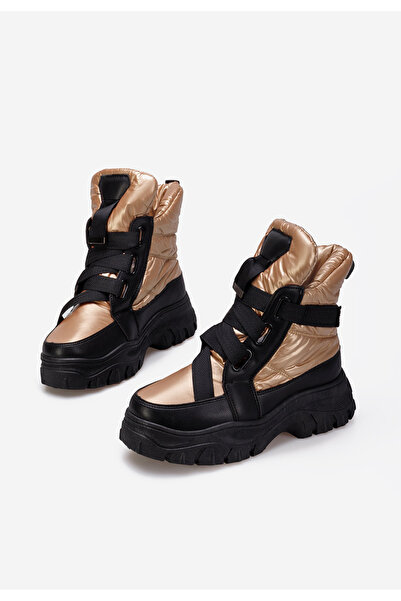 B T Shoes Zlaté dámské sněhule Esterra