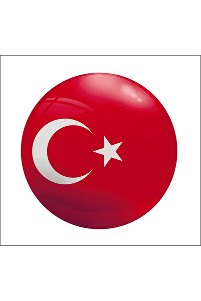 TSC ملصق نجمة القمر بالعلم التركي مقاس 14 سم، قطعتين