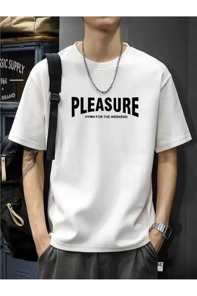 Flood Of Style Ανδρικό Λευκό Pleasure με τύπωμα oversized