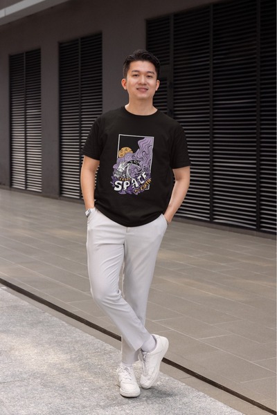 ArtYus ΑΝΔΡΙΚΟ ΜΠΟΥΜΕΛΟ ΜΕ ΣΤΡΟΓΓΥΛΟ ΛΟΥΡΑΚΙ ΚΑΙ ΚΟΝΤΟ ΜΑΝΙΚΙΑ ΜΕ ΕΚΤΥΠΩΣΗ ΜΕ...