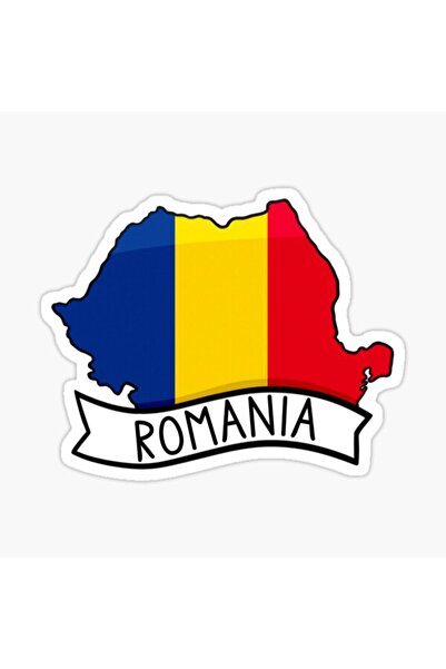 TSC Romania Romanian Flag Map Sticker Decal 19cm