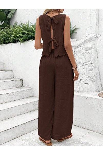 soBasic Frenchy 2 частини жіночий однотонний жіночий топ без рукавів і штани без рукавів комплект повсякденний повсякденний модний модний