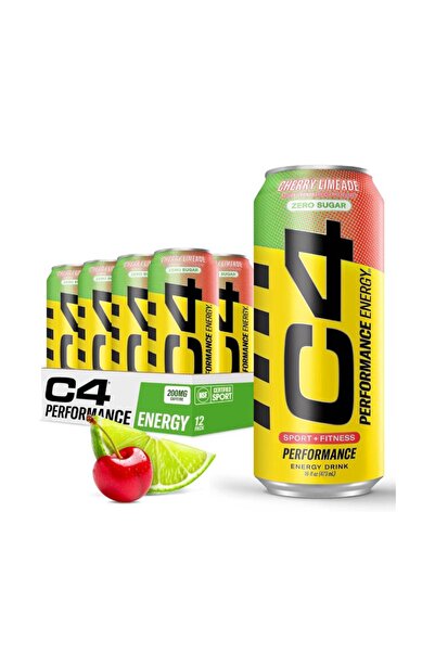 Cellucor مشروب الطاقة الأصلي C4 الخالي من السكر، 16 أونصة (عبوة من 12 مشروبًا) | نكهة الكرز والليمون