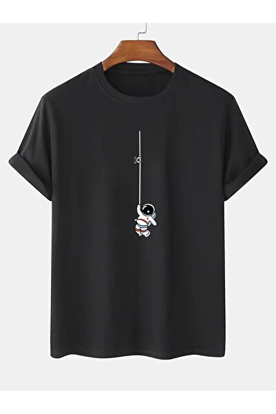 Flood Of Style Unisex Black Oversized Astronaut Print Rope