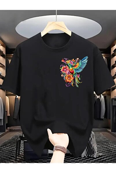 Flood Of Style Fluture negru pentru femei cu imprimeu supradimensionat