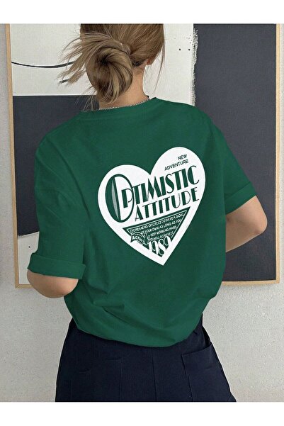 Flood Of Style حذاء نسائي من Nefti باللون الأخضر مطبوع عليه New Adventure مقا...