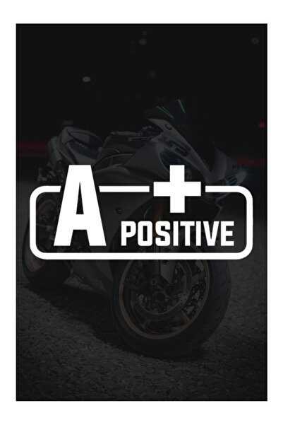 TSC ملصق فئة الدم الإيجابية A+، لون أبيض، مقاس 14 سم