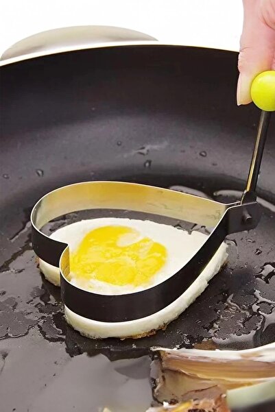 poswicon Egg Heart, Shaped Stainless Steel Omelette Mold, Omelette Mould for Pan
