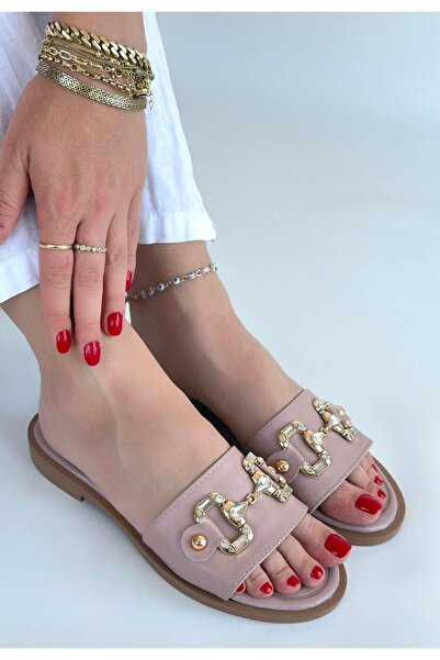 NESSİMO Powder Skin Buckle Slippers N265281