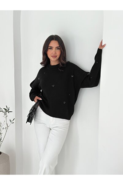 sportiness Pulover din tricot cu model floral