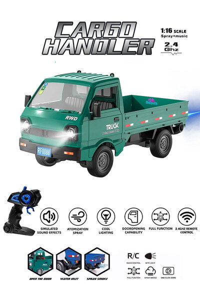 hediyecik Rc Drift Atan Açık Kasa Kamyonet Carry Duman Atar Uzaktan Kumandalı...