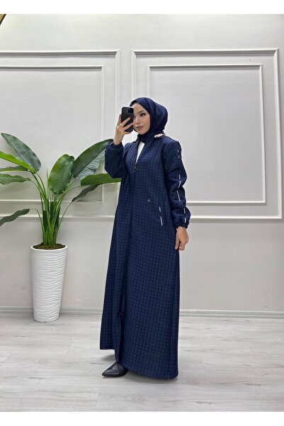 moda acar Quilted Coat with Zipper Detail