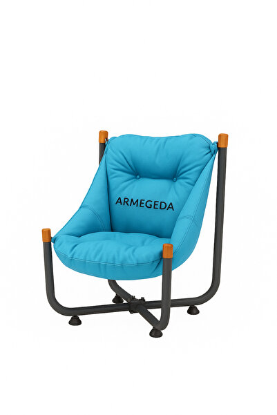 Armegeda Lacivert Alüminyum Minderli Sandalye Katlanabilir Dayanıklı Rahat Ba...