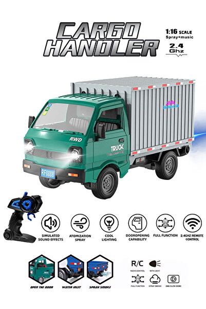 hediyecik Rc Drift Atan kapalı Kasa Kamyonet Carry Duman Atar Uzaktan Kumandalı Şarjlı Full Fonksiyon 25 Cm