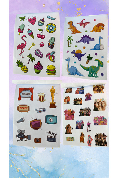 badescraft Sticker Book - Colorful and Assorted Sticker Book- Decal Notebook 16 Pages Sticker