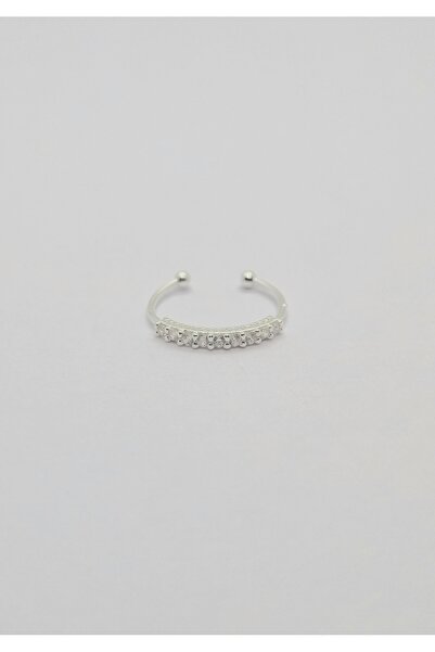 Set 925 Ayar Gümüş Sıralı Zirkon Taşlı Sıkıştırmalı Fake Deliksiz Piercing Hı...