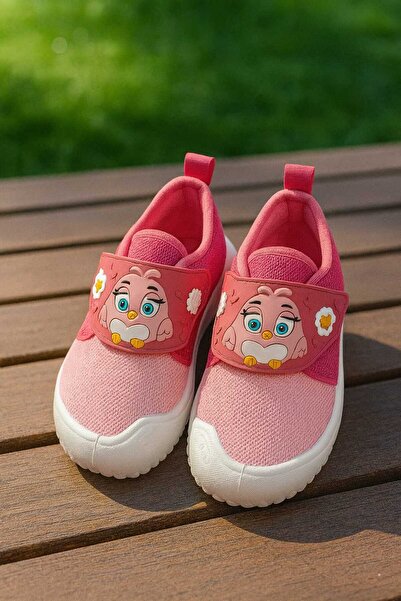 gigigiyim Owl Printed Girls' Slippers Pink