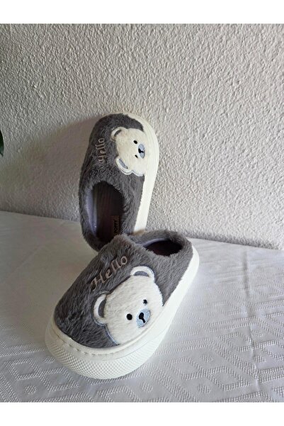 Benittokids Women's Teddy Bear Patterned Comfortable Plush House Slippers 25Bnt132