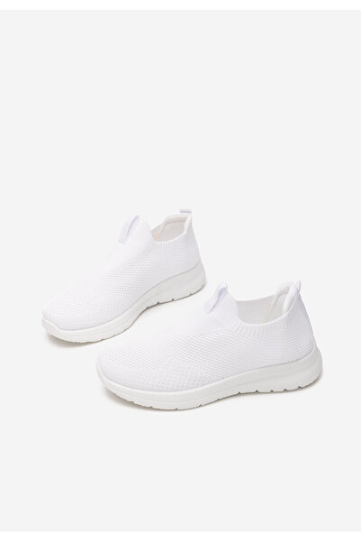 B T Shoes Bílé slip on tenisky Achara V2